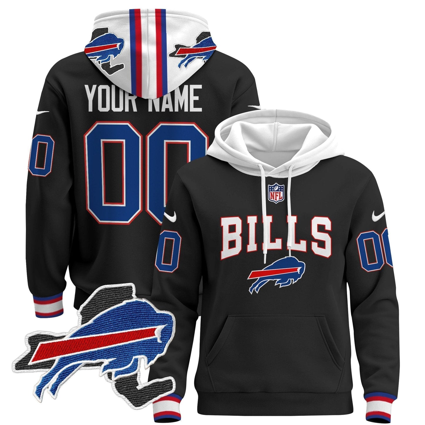 Buffalo Bills 2024 Custom Pullover Hoodie V3