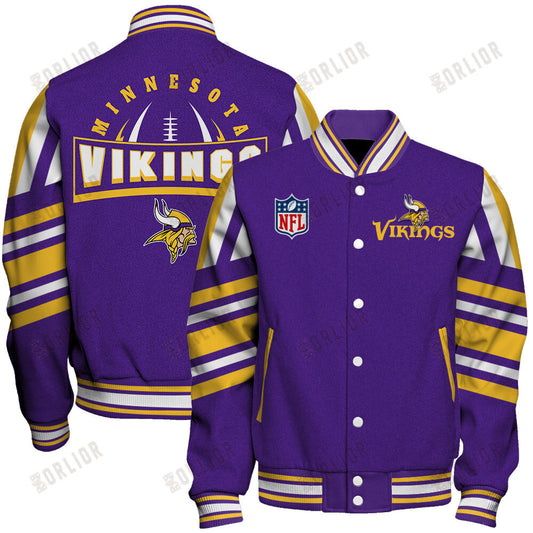 Minnesota Vikings Football Team 2024- 25 Immortal Faith Unisex Varsity Jacket