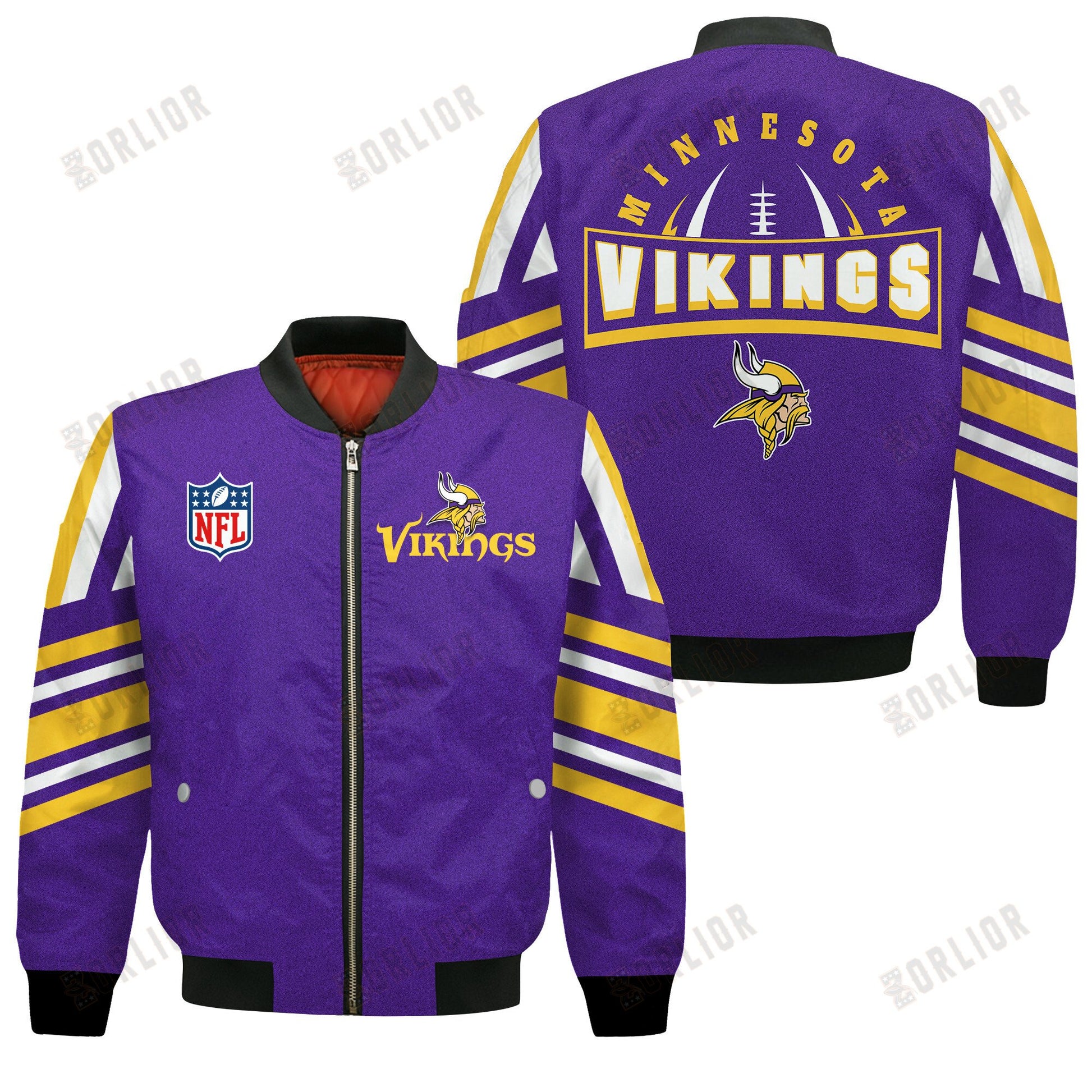 Minnesota Vikings Football Team 2024- 25 Immortal Faith Bomber Jacket
