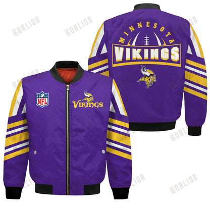 Minnesota Vikings Football Team 2024- 25 Immortal Faith Bomber Jacket