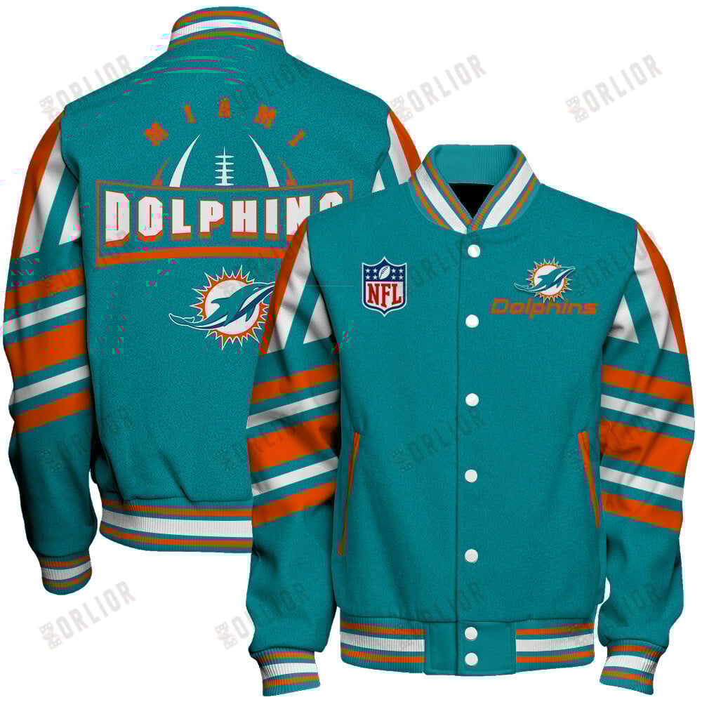 Miami Dolphins Football Team 2024- 25 Immortal Faith Unisex Varsity Jacket