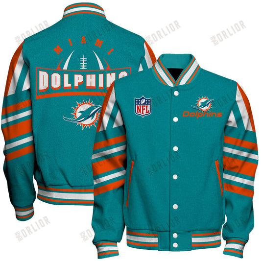 Miami Dolphins Football Team 2024- 25 Immortal Faith Unisex Varsity Jacket