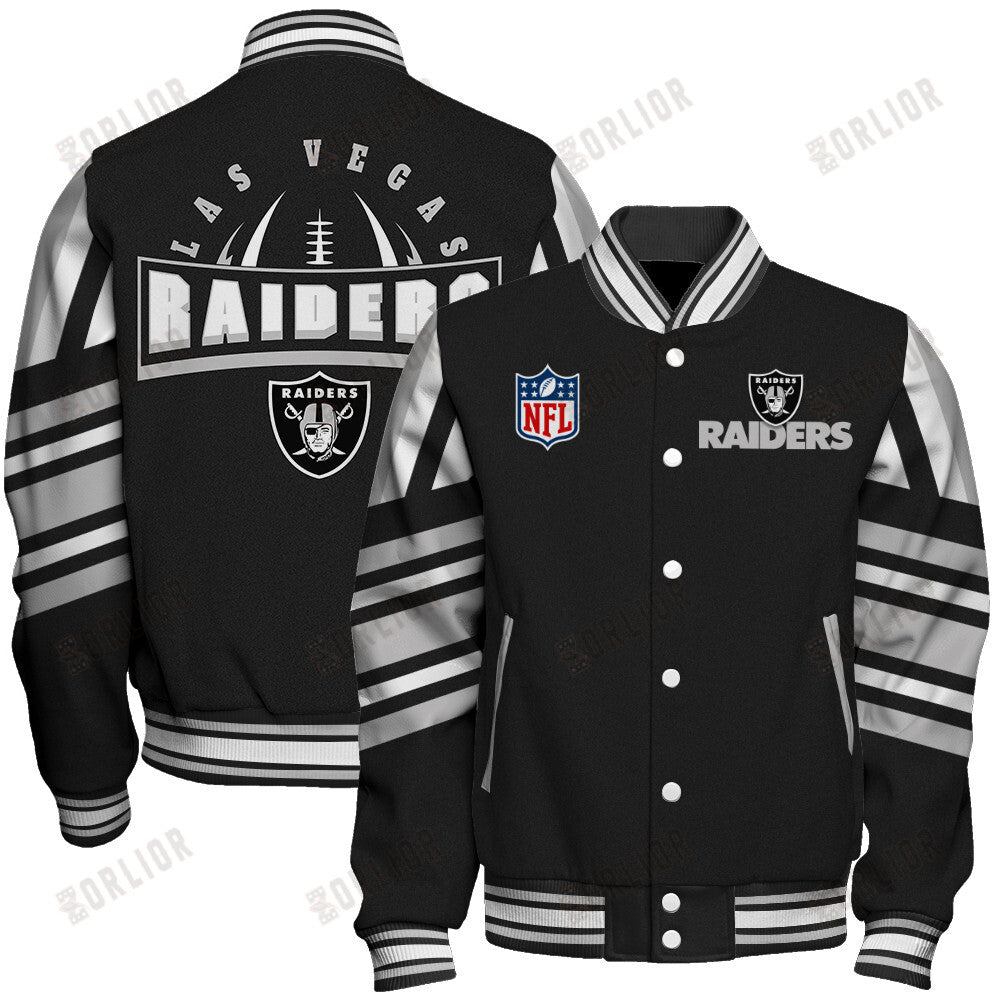 Las Vegas Raiders Football Team 2024- 25 Immortal Faith Unisex Varsity Jacket