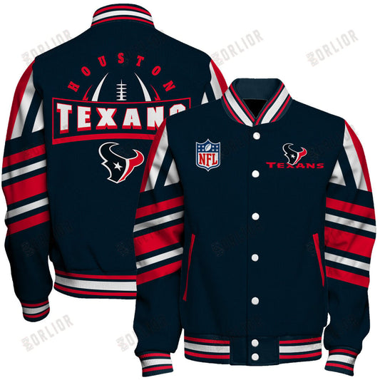 Houston Texans Football Team 2024- 25 Immortal Faith Unisex Varsity Jacket