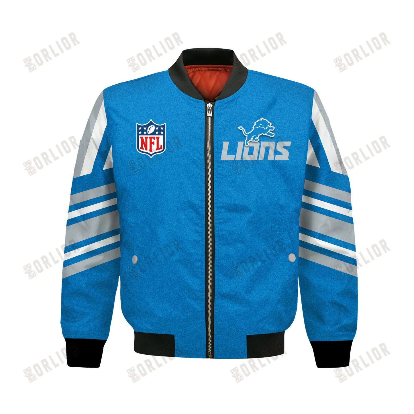 Detroit Lions Football Team 2024- 25 Immortal Faith Bomber Jacket