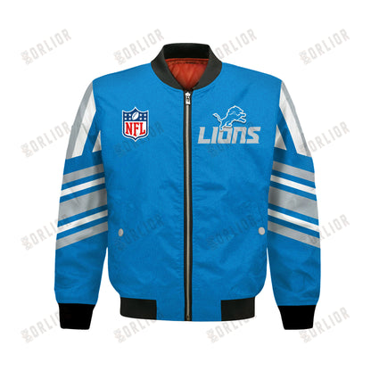 Detroit Lions Football Team 2024- 25 Immortal Faith Bomber Jacket