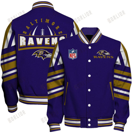 Baltimore Ravens Football Team 2024- 25 Immortal Faith Unisex Varsity Jacket