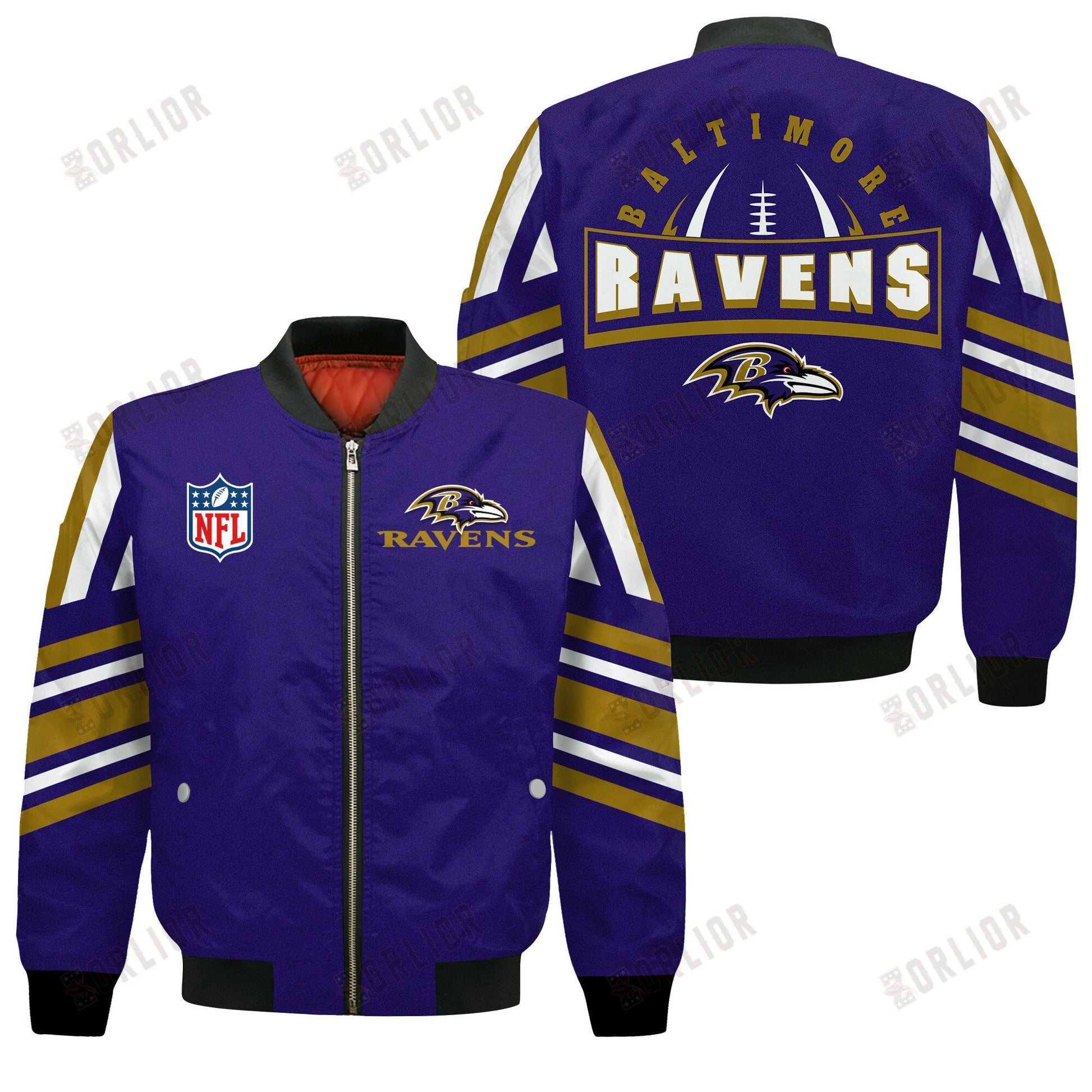 Baltimore Ravens Football Team 2024- 25 Immortal Faith Bomber Jacket