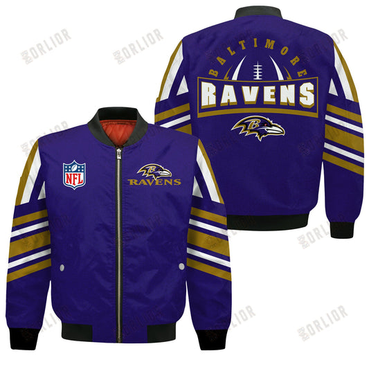 Baltimore Ravens Football Team 2024- 25 Immortal Faith Bomber Jacket