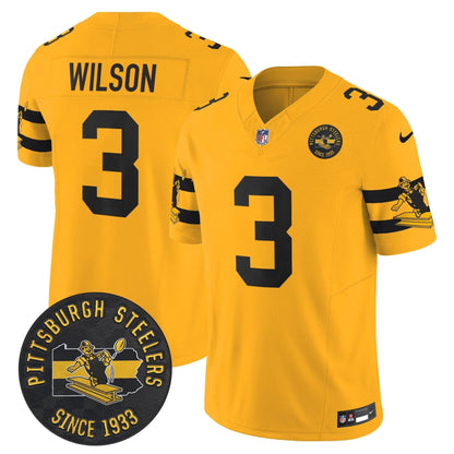 Pittsburgh Steelers Throwback 1933 Patch Vapor Limited Jersey - All Stitched