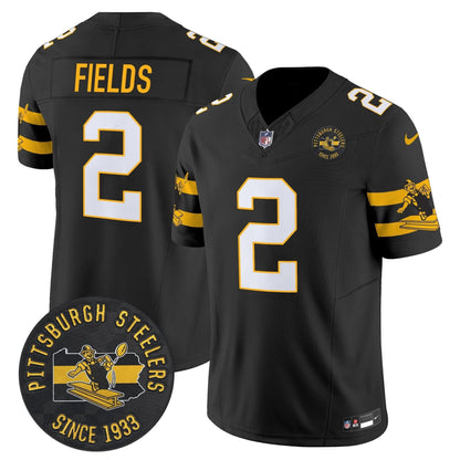 Pittsburgh Steelers Throwback 1933 Patch Vapor Limited Jersey - All Stitched