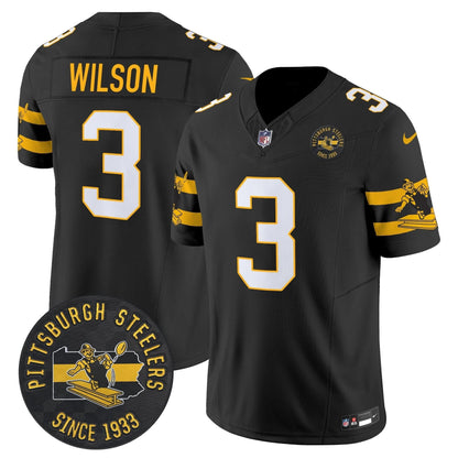 Pittsburgh Steelers Throwback 1933 Patch Vapor Limited Jersey - All Stitched