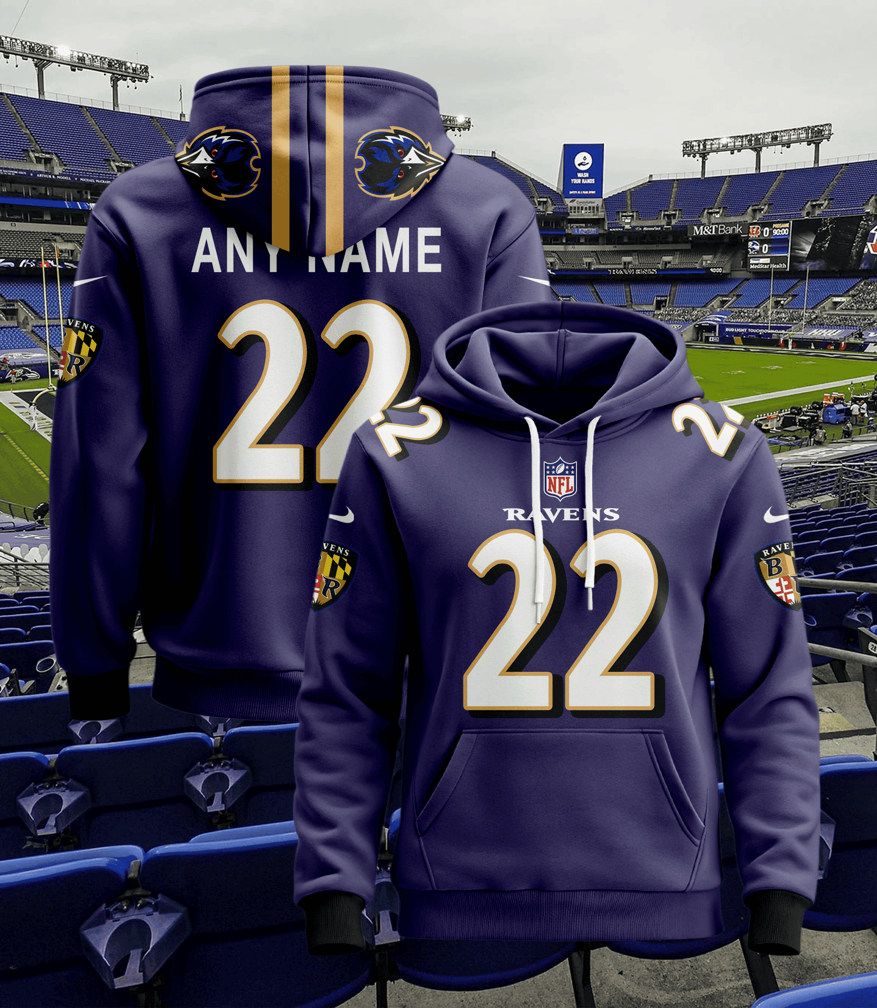 Baltimore Ravens Pullover Custom Hoodie