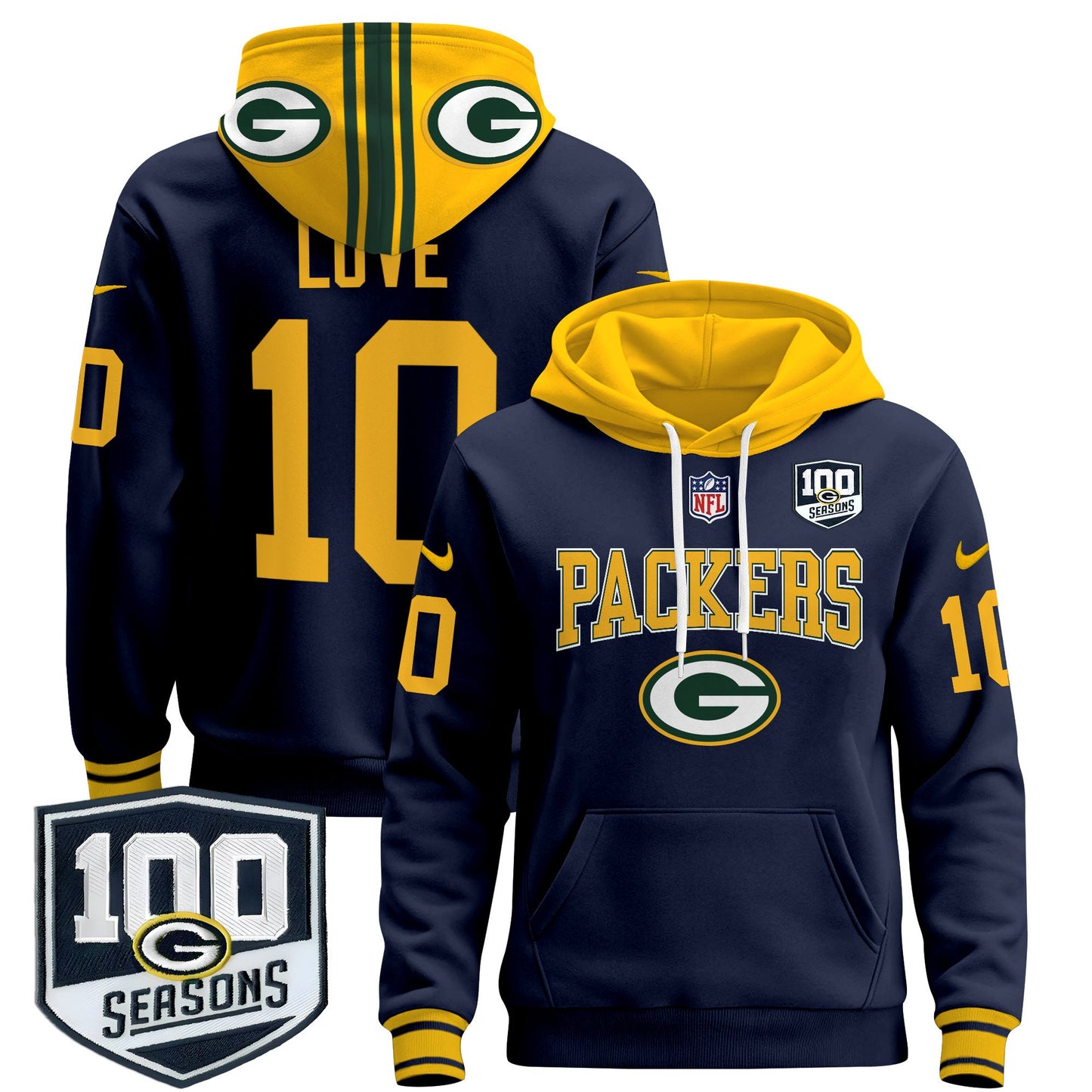 Green Bay Packers 2024 Pullover Hoodie - All Stitched