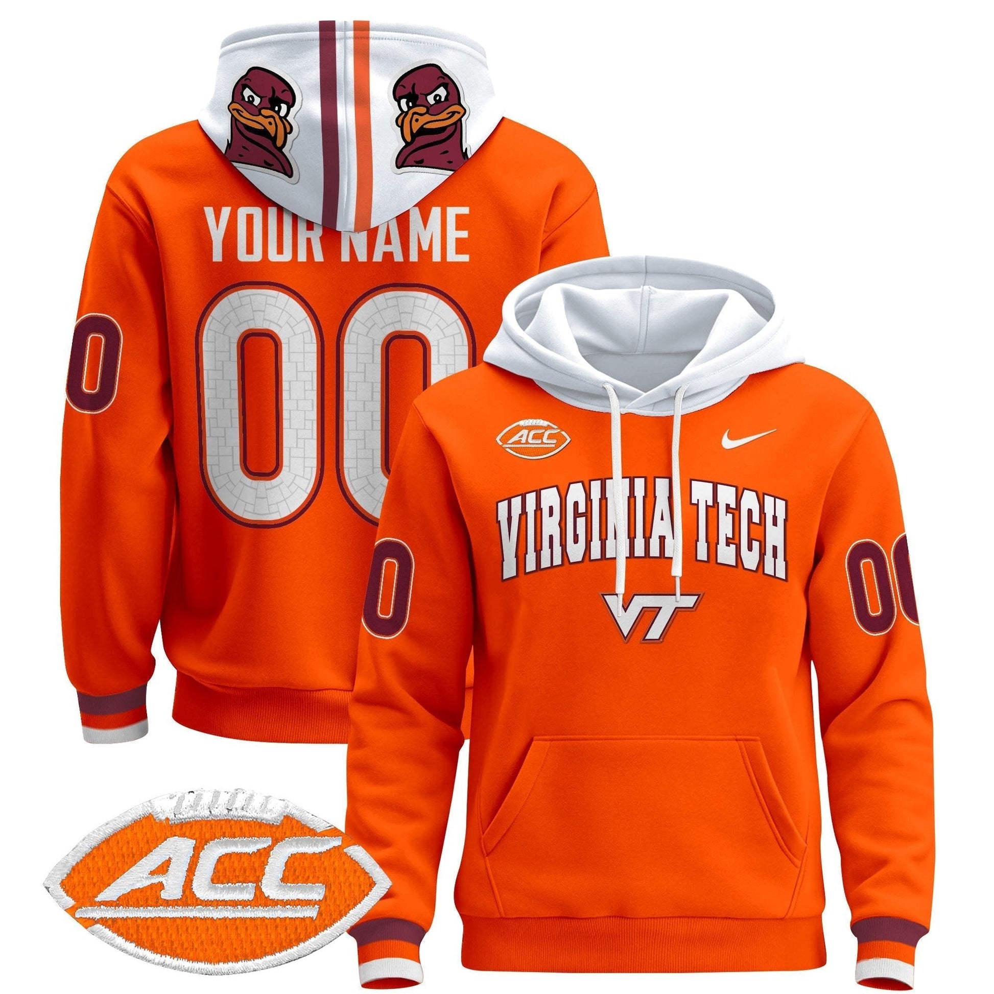 Virginia Tech Hokies 2024 Custom Pullover Hoodie V3