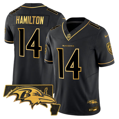 Ravens 2024 Gold Vapor Limited Jersey - All Stitched