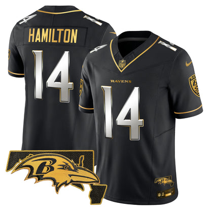 Ravens 2024 Gold Vapor Limited Jersey - All Stitched