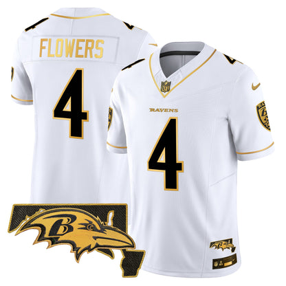 Ravens 2024 Gold Vapor Limited Jersey - All Stitched