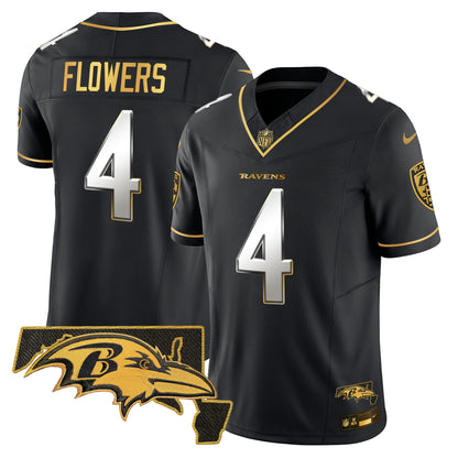 Ravens 2024 Gold Vapor Limited Jersey - All Stitched