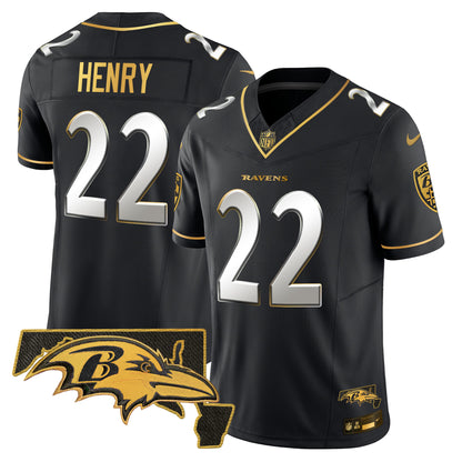 Ravens 2024 Gold Vapor Limited Jersey - All Stitched