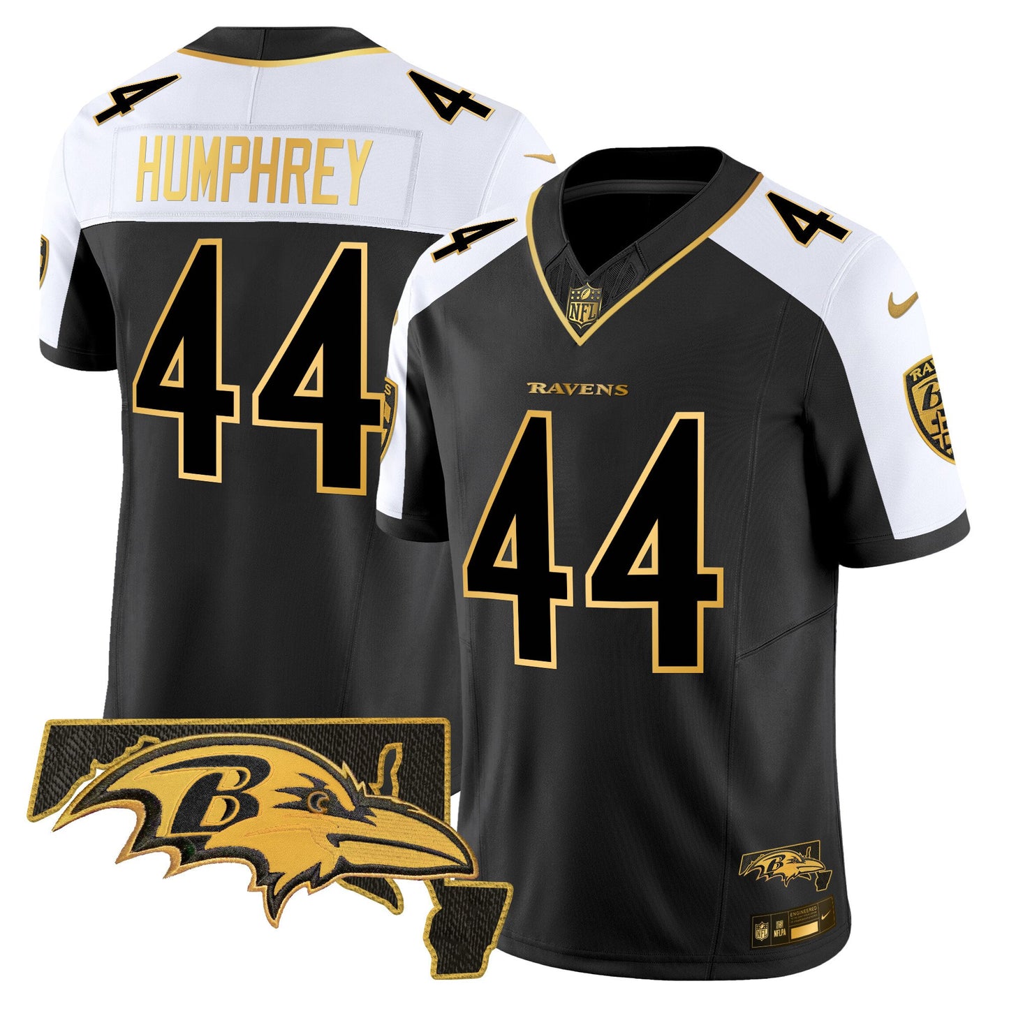 Ravens 2024 Gold Vapor Limited Jersey - All Stitched