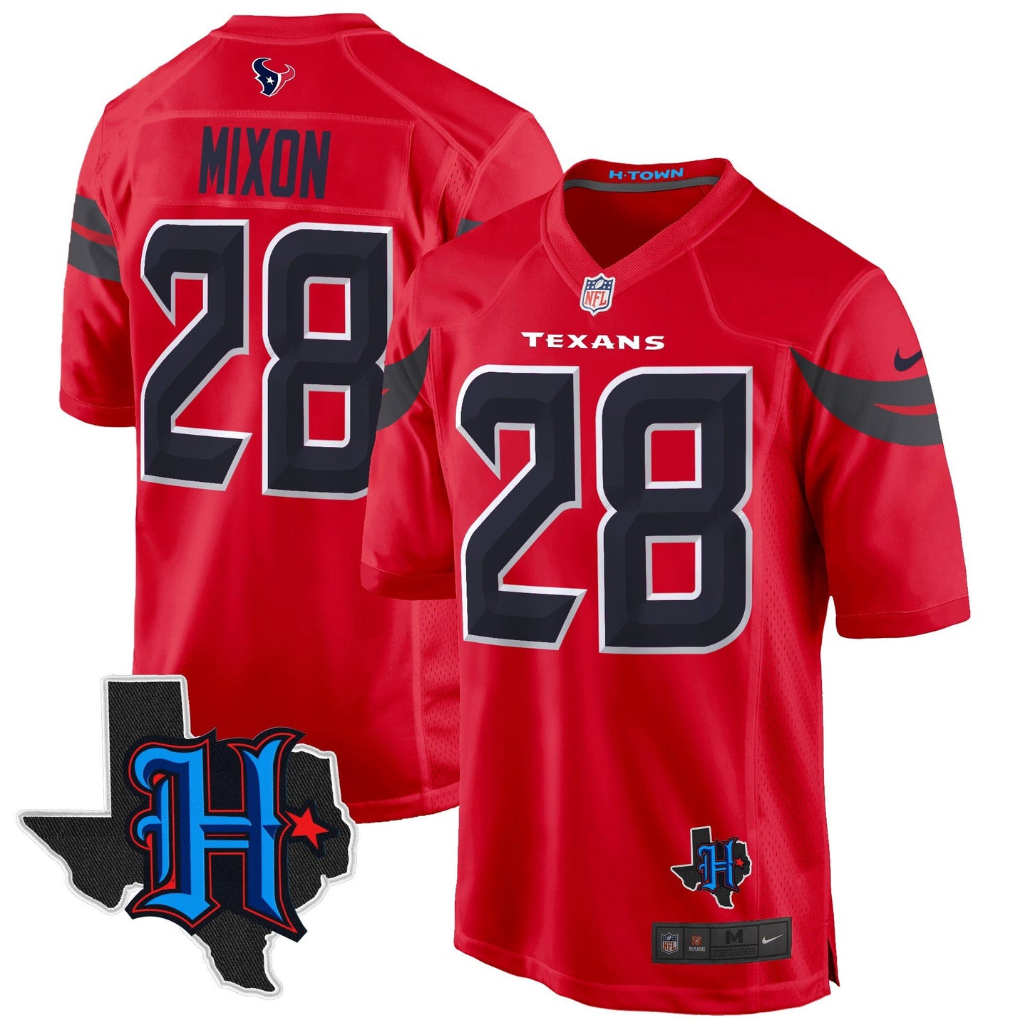 Houston Texans 2024 Texas Patch Game Jersey - All Stitched