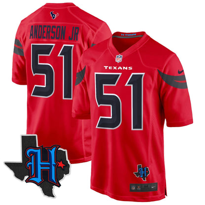 Houston Texans 2024 Texas Patch Game Jersey - All Stitched