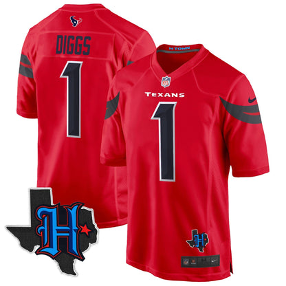 Houston Texans 2024 Texas Patch Game Jersey - All Stitched