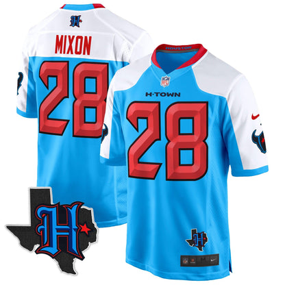 Houston Texans 2024 Texas Patch Game Jersey - All Stitched