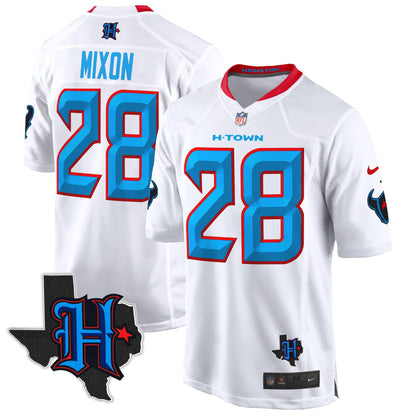 Houston Texans 2024 Texas Patch Game Jersey - All Stitched