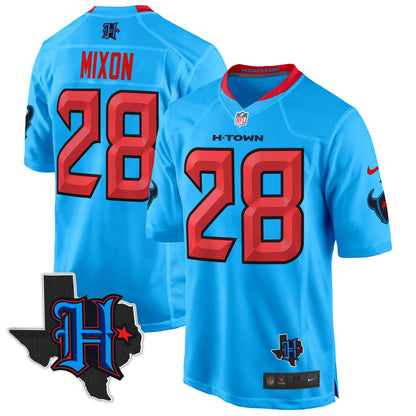 Houston Texans 2024 Texas Patch Game Jersey - All Stitched