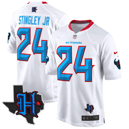 Houston Texans 2024 Texas Patch Game Jersey - All Stitched