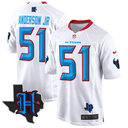 Houston Texans 2024 Texas Patch Game Jersey - All Stitched