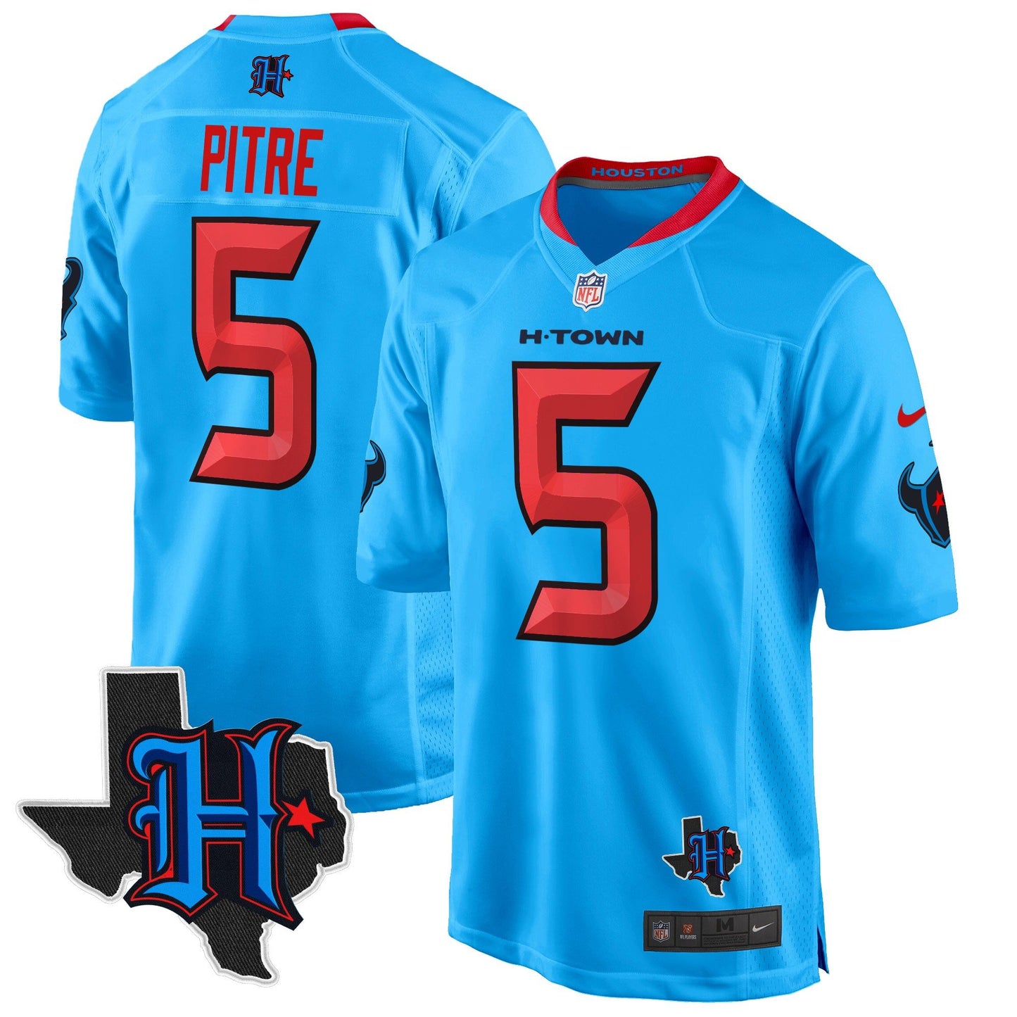 Houston Texans 2024 Texas Patch Game Jersey - All Stitched