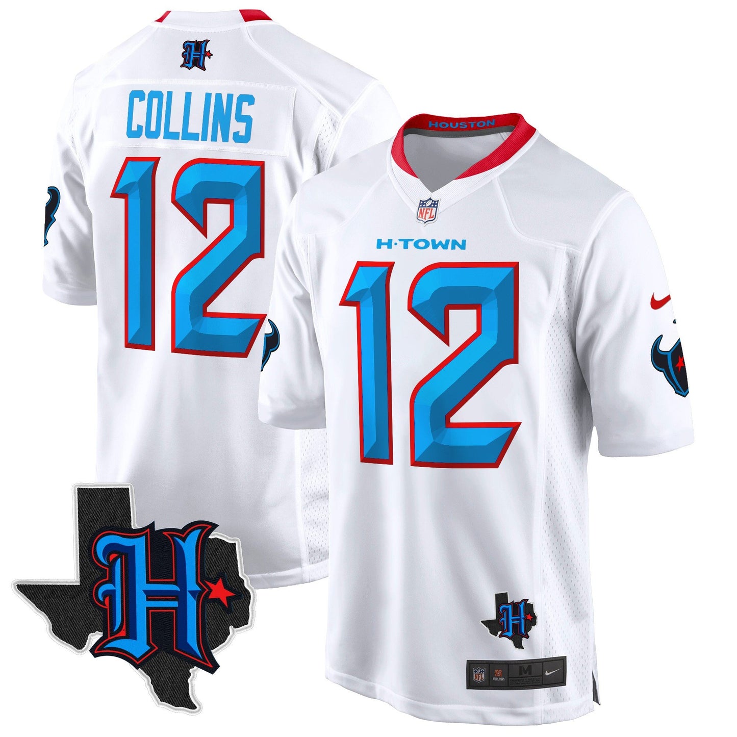 Houston Texans 2024 Texas Patch Game Jersey - All Stitched