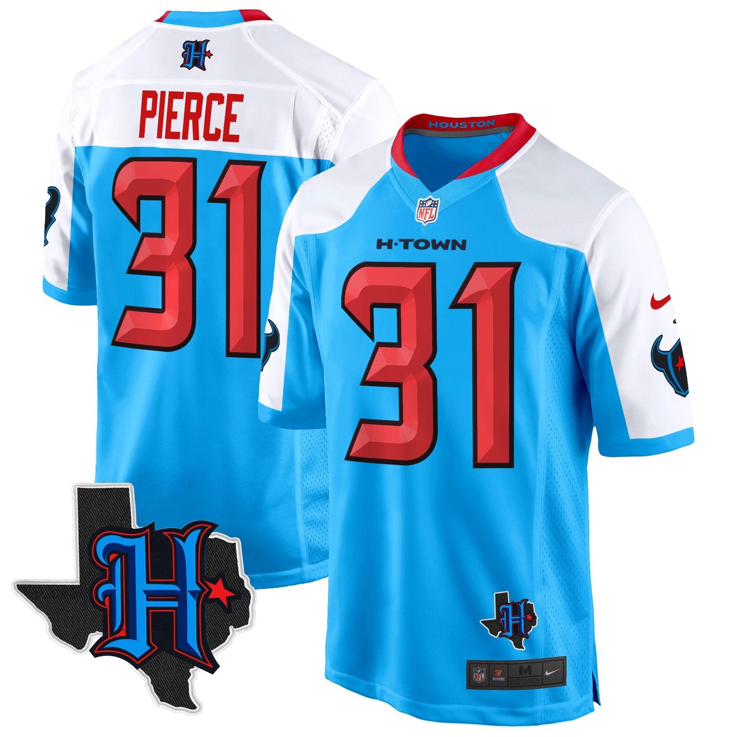 Houston Texans 2024 Texas Patch Game Jersey - All Stitched