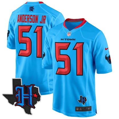 Houston Texans 2024 Texas Patch Game Jersey - All Stitched