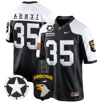 Army Black Knights 101st Airborne Division Patch 2024 Game Jersey - All Stitched