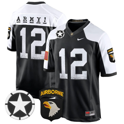 Army Black Knights 101st Airborne Division Patch 2024 Game Jersey - All Stitched