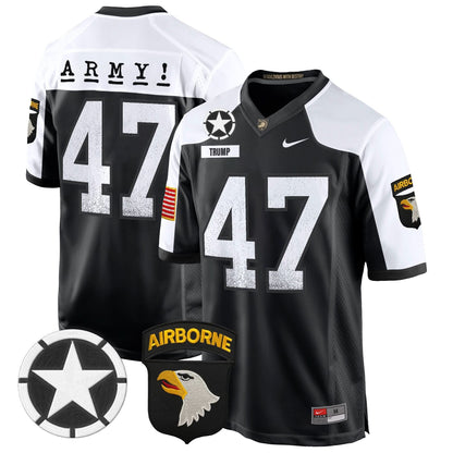 Army Black Knights 101st Airborne Division Patch 2024 Game Jersey - All Stitched