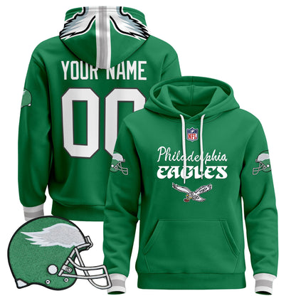 Philadelphia Eagles 2024 Custom Pullover Hoodie V5 - All Stitched