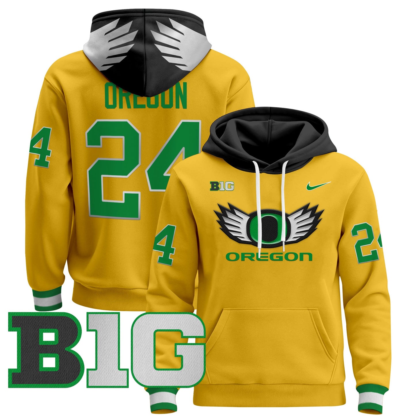 Oregon Ducks 2024 Pullover Hoodie V3