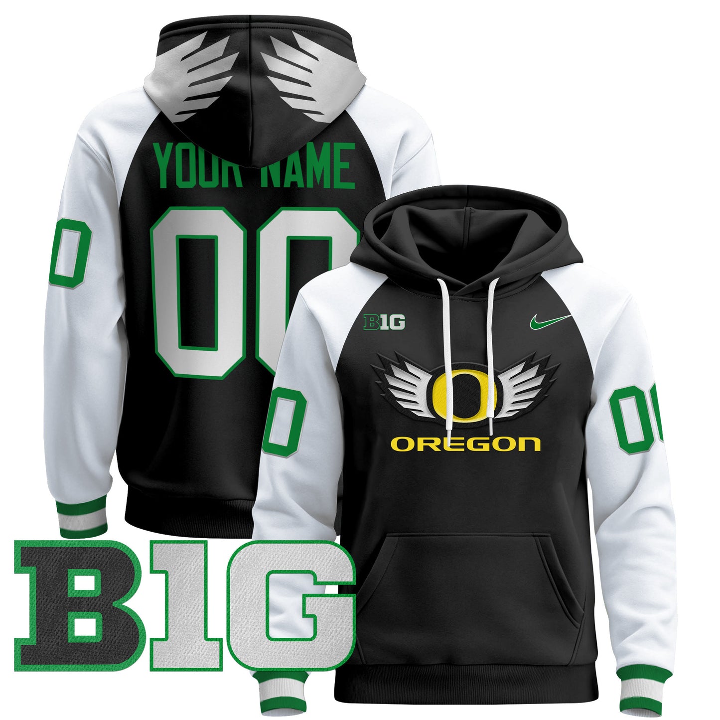 Oregon Ducks 2024 Custom Pullover Hoodie V3