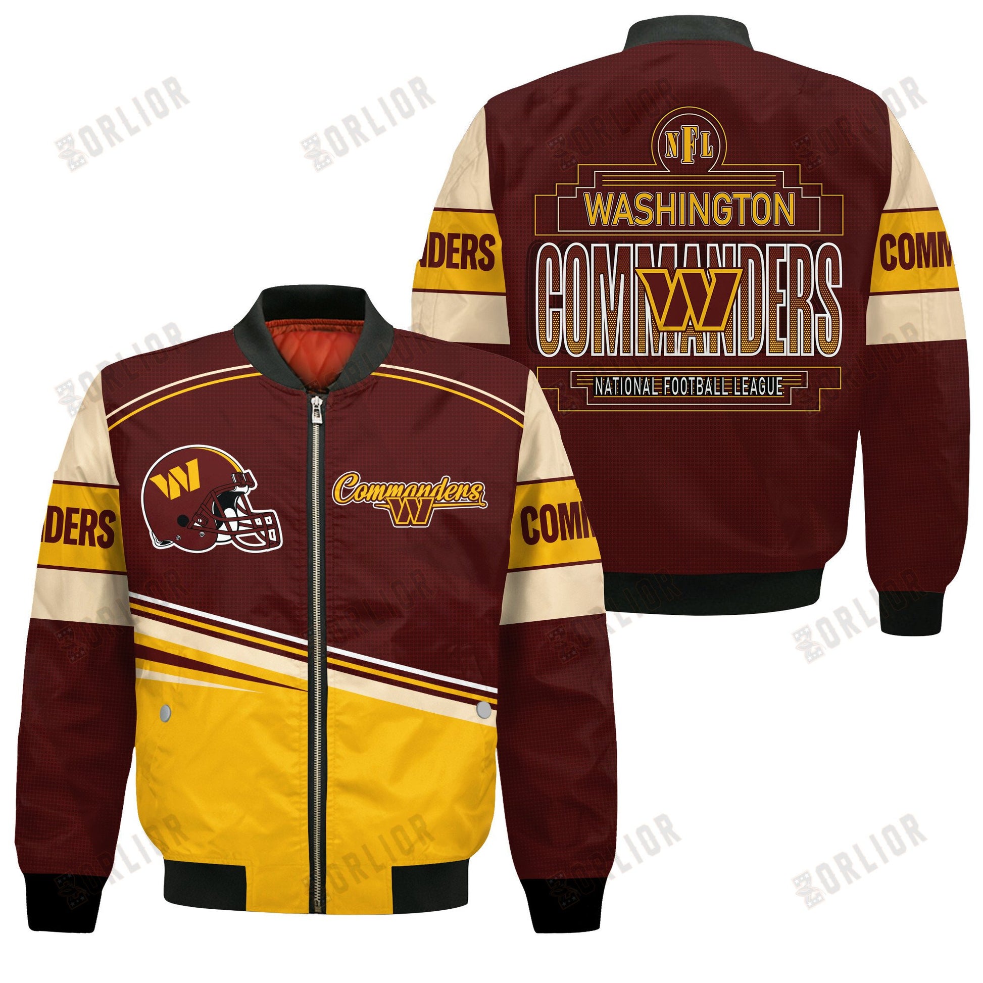 Washington Commanders Football Team 2024- 25 Dare To Be Different Bomber Jacket