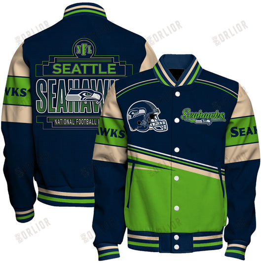 Seattle Seahawks Football Team 2024- 25 Dare To Be Different Unisex Varsity Jacket