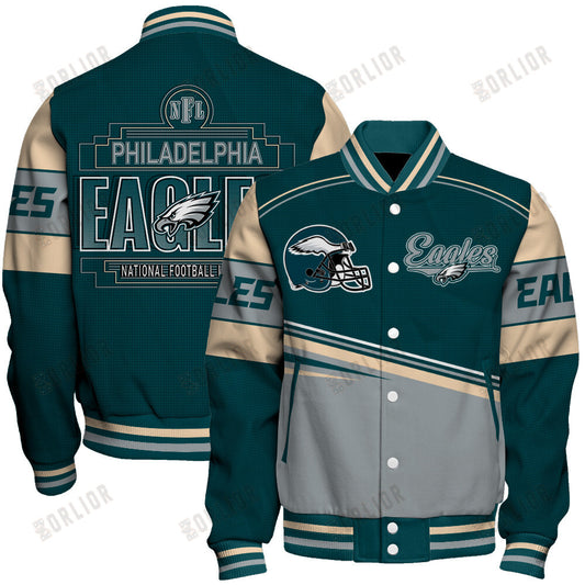 Philadelphia Eagles Football Team 2024- 25 Dare To Be Different Unisex Varsity Jacket