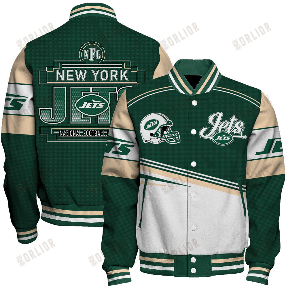 New York Jets Football Team 2024- 25 Dare To Be Different Unisex Varsity Jacket