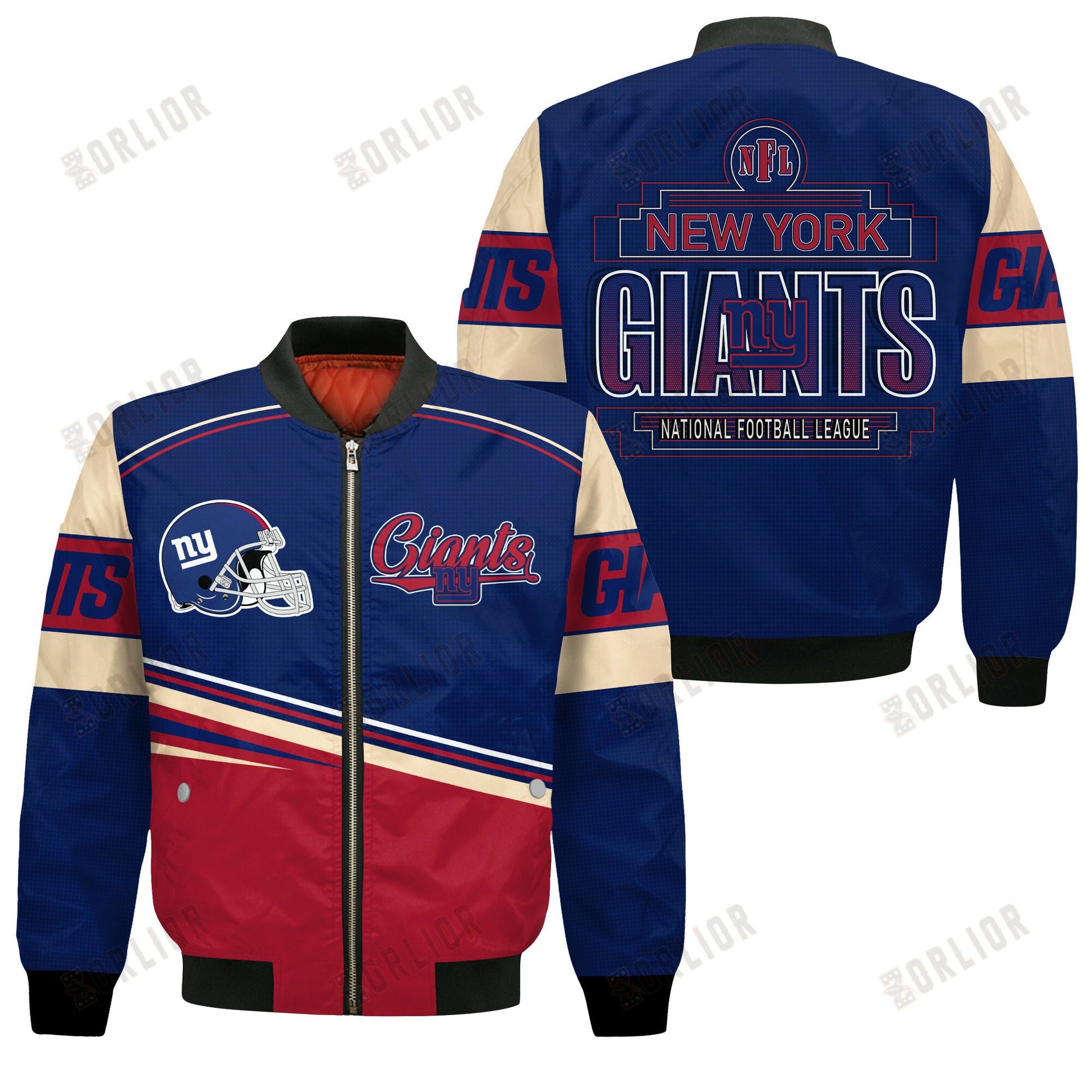 New York Giants Football Team 2024- 25 Dare To Be Different Bomber Jacket