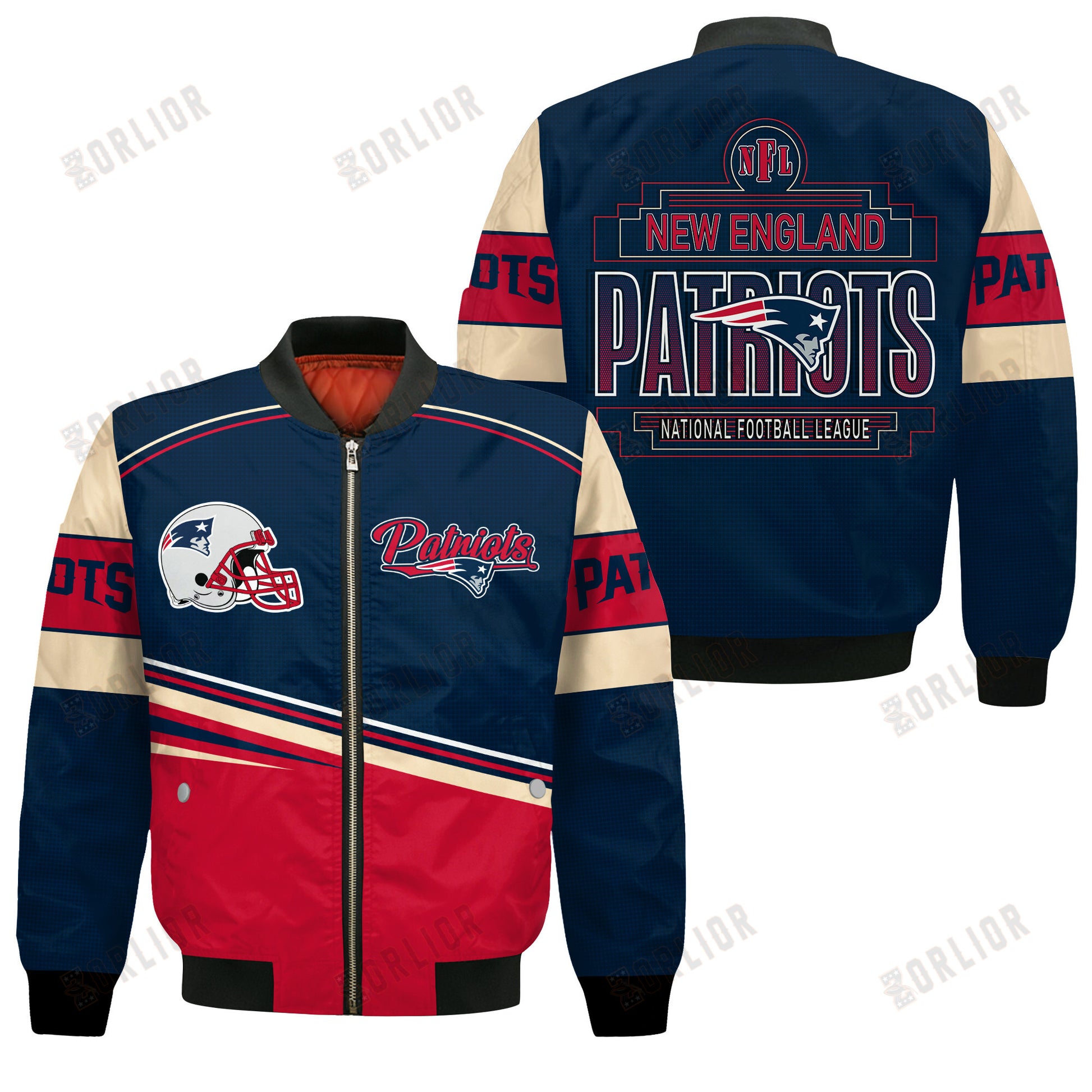 New England Patriots Football Team 2024- 25 Dare To Be Different Bomber Jacket