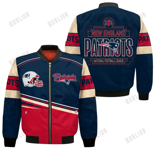 New England Patriots Football Team 2024- 25 Dare To Be Different Bomber Jacket